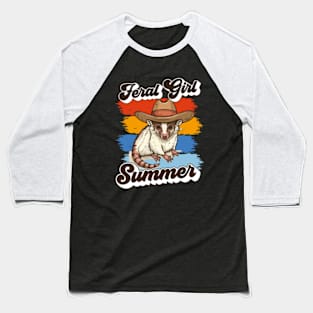 Feral Girl - Opossum Baseball T-Shirt